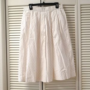 J Crew white A line midi skirt